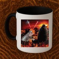 Moo Deng And Pesto Battle Coffee Mug thumb 2