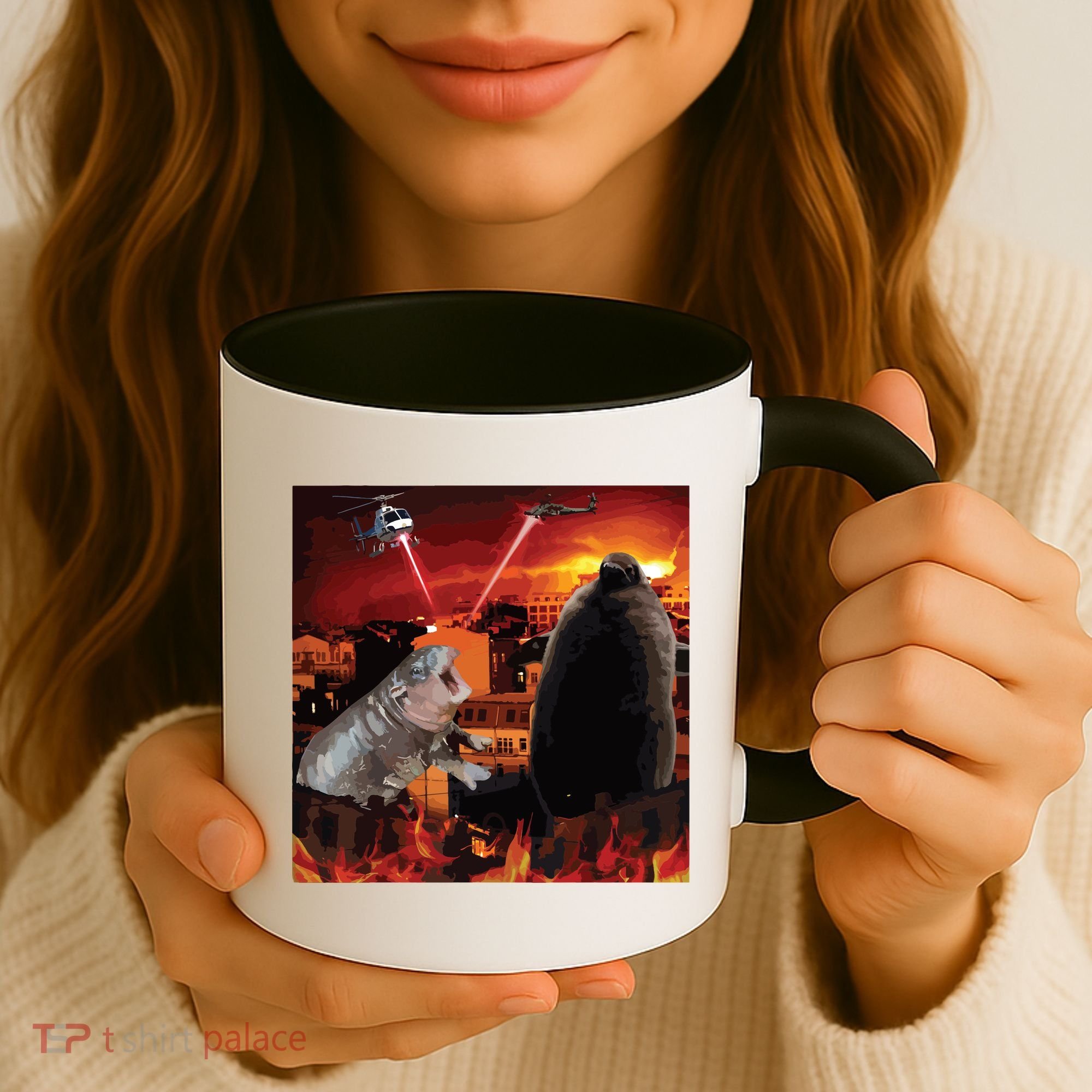 Moo Deng And Pesto Battle Coffee Mug