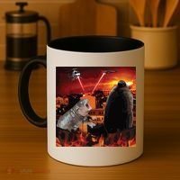 Moo Deng And Pesto Battle Coffee Mug thumb 4