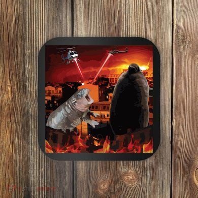 Moo Deng And Pesto Battle Coaster