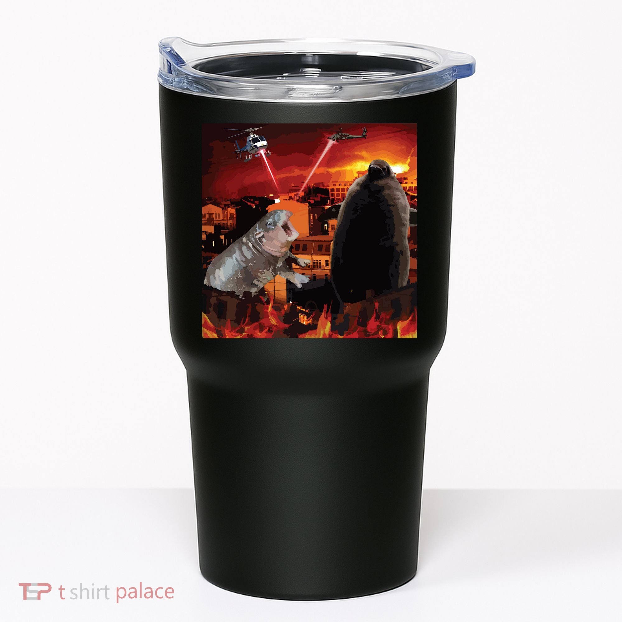 Moo Deng And Pesto Battle Tumbler