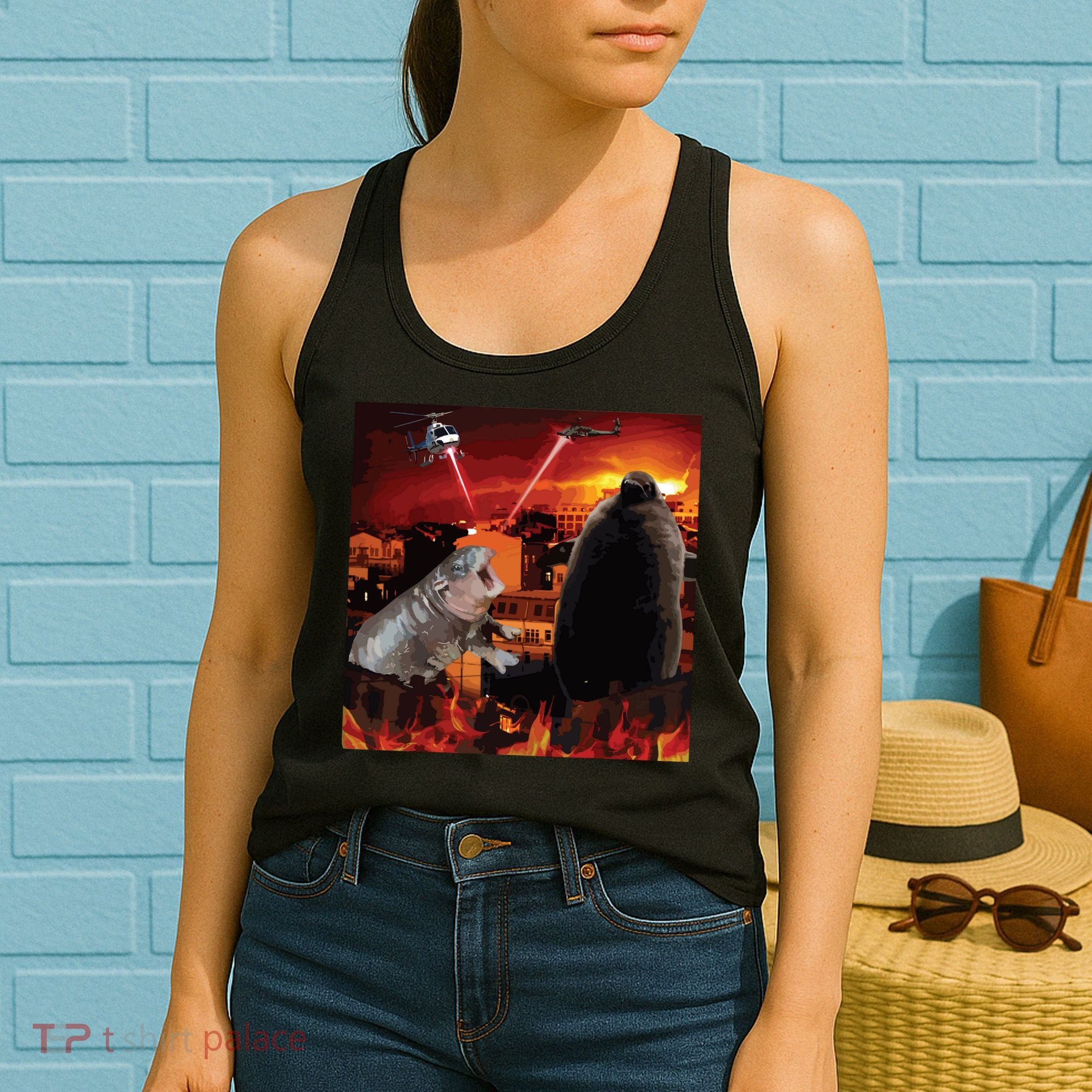 Moo Deng And Pesto Battle Women's Tank Top