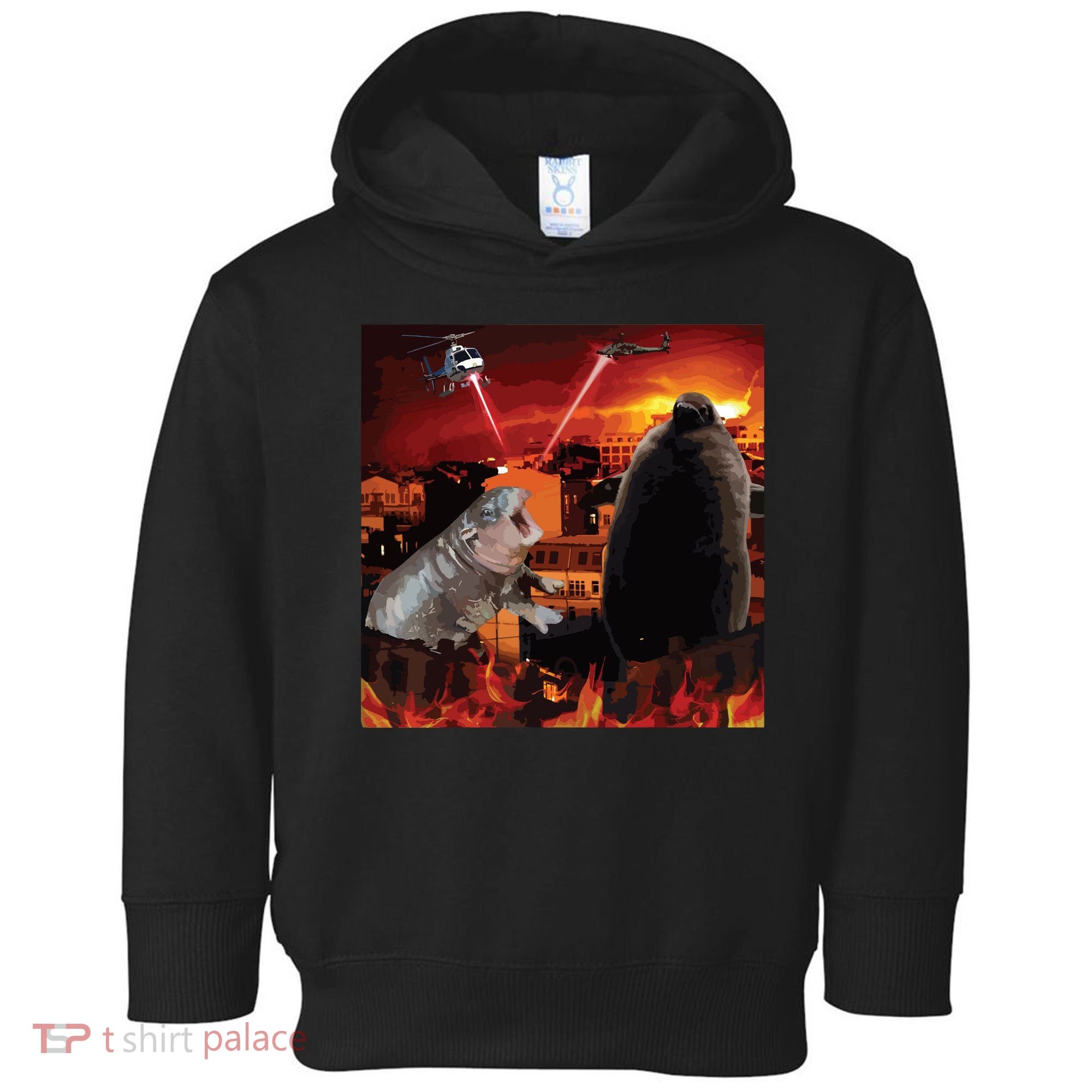 Moo Deng And Pesto Battle Toddler Hoodie