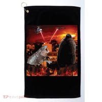 Moo Deng And Pesto Battle Golf Towel thumb 0