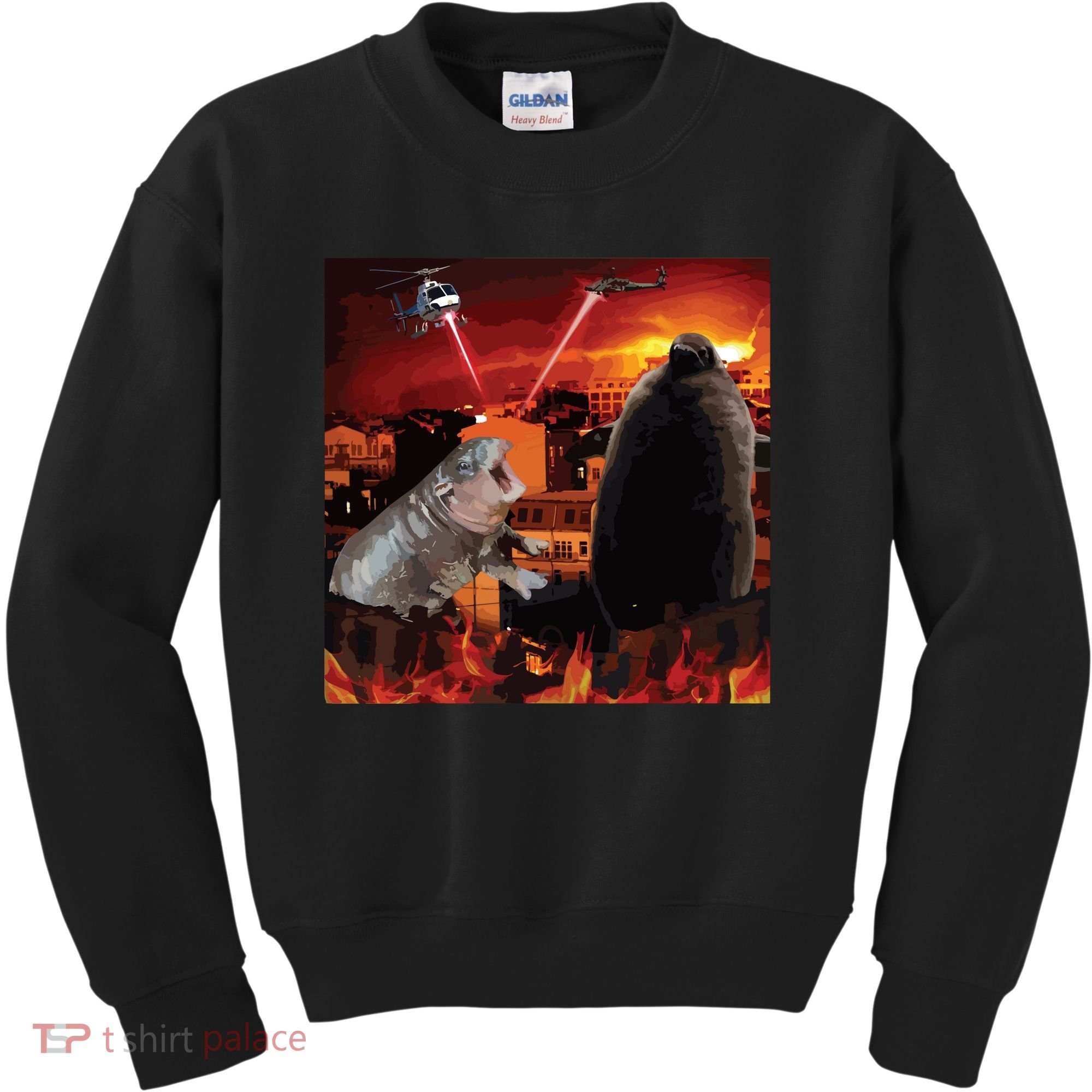 Moo Deng And Pesto Battle Kids Sweatshirt