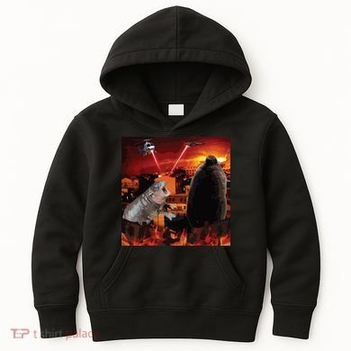 Moo Deng And Pesto Battle Kids Hoodie