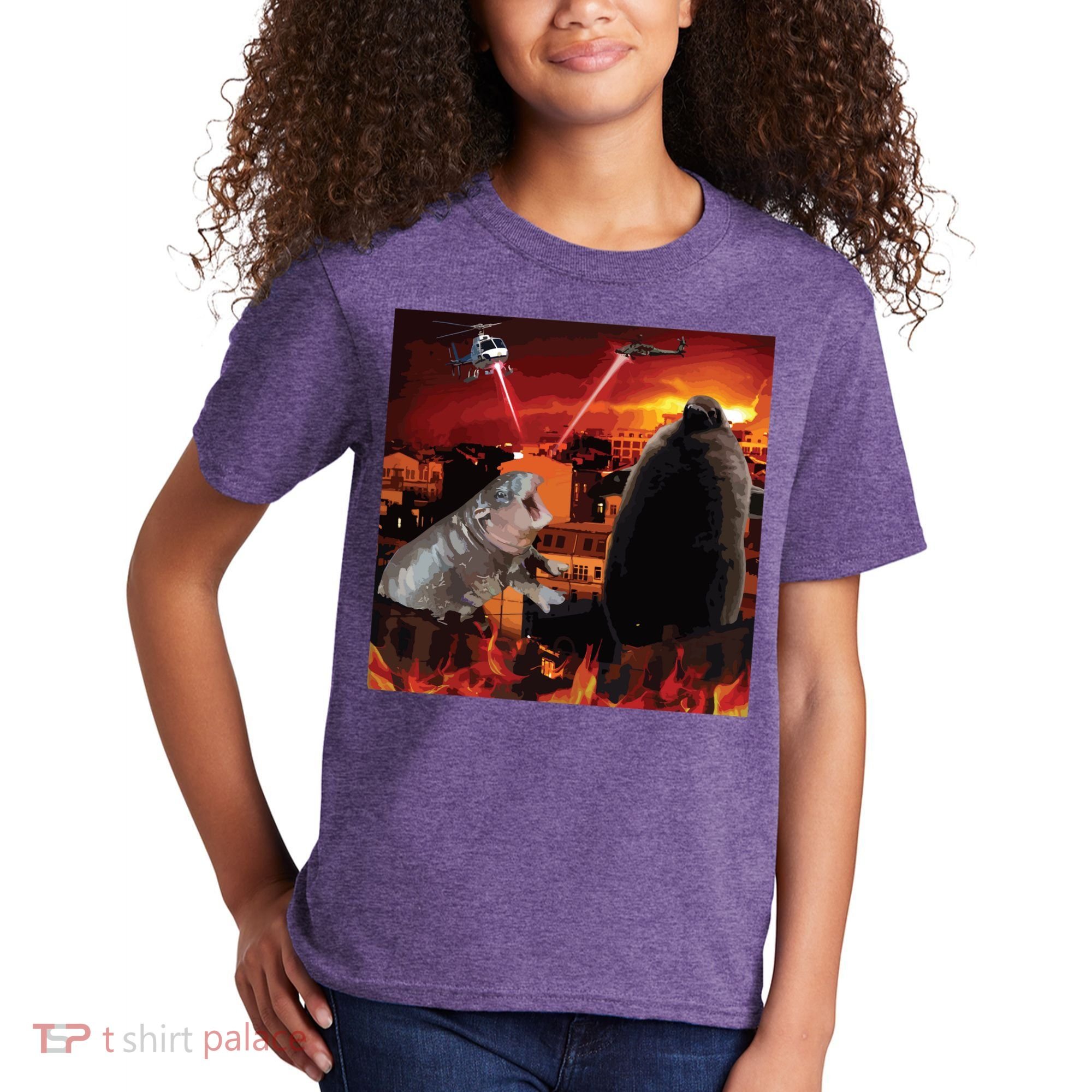 Moo Deng And Pesto Battle Kids T-Shirt