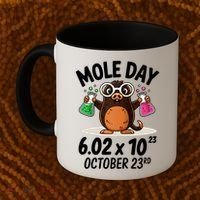 Mole Day Avogadros Number October 23rd Raglan Baseball Gift Coffee Mug thumb 2