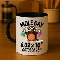 Mole Day Avogadros Number October 23rd Raglan Baseball Gift Coffee Mug thumb 4