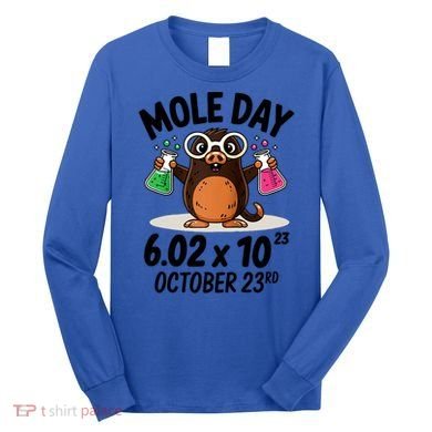 Mole Day Avogadros Number October 23rd Raglan Baseball Gift Long Sleeve Shirt