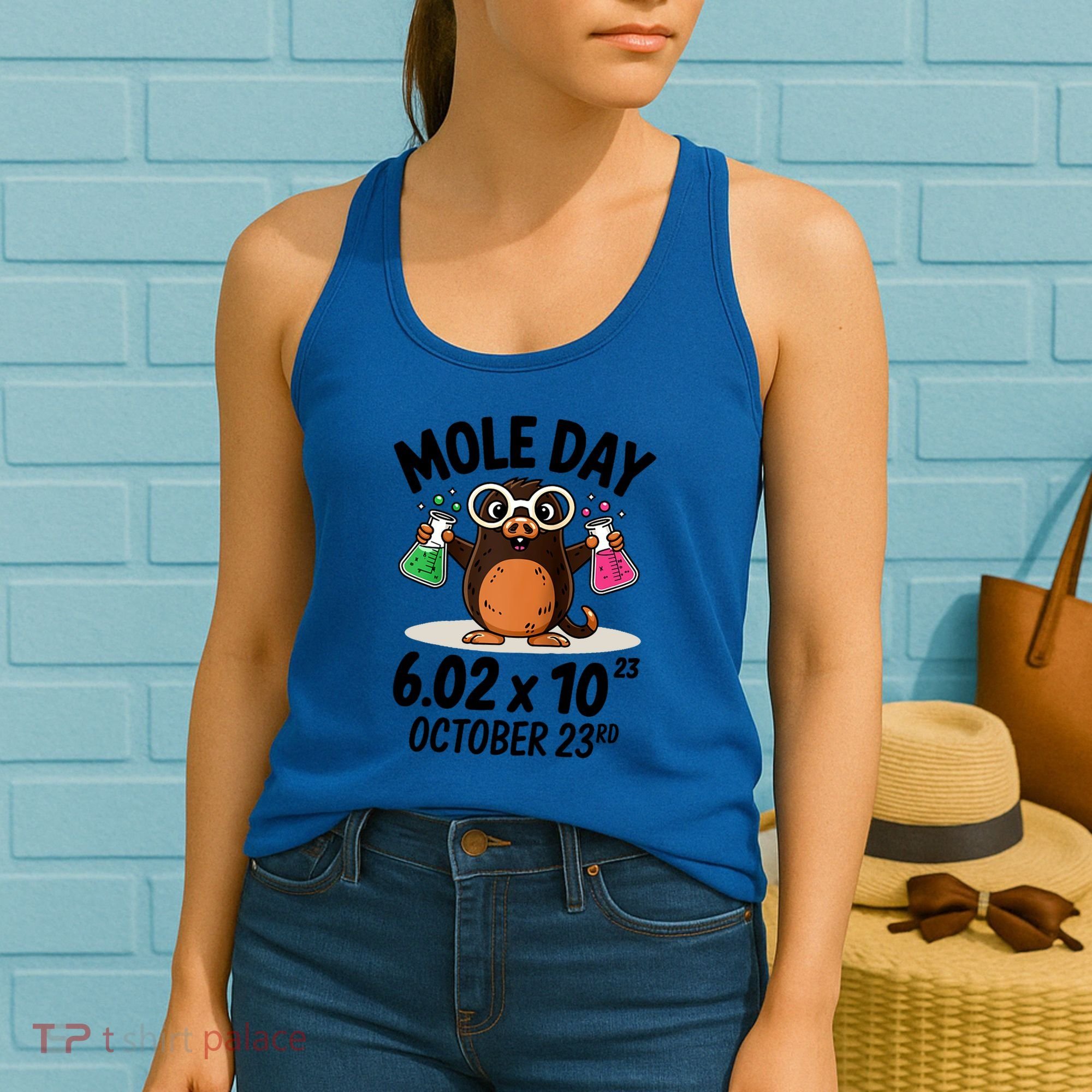 Mole Day Avogadros Number October 23rd Raglan Baseball Gift Women's Tank Top
