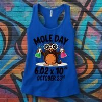 Mole Day Avogadros Number October 23rd Raglan Baseball Gift Women's Tank Top thumb 3