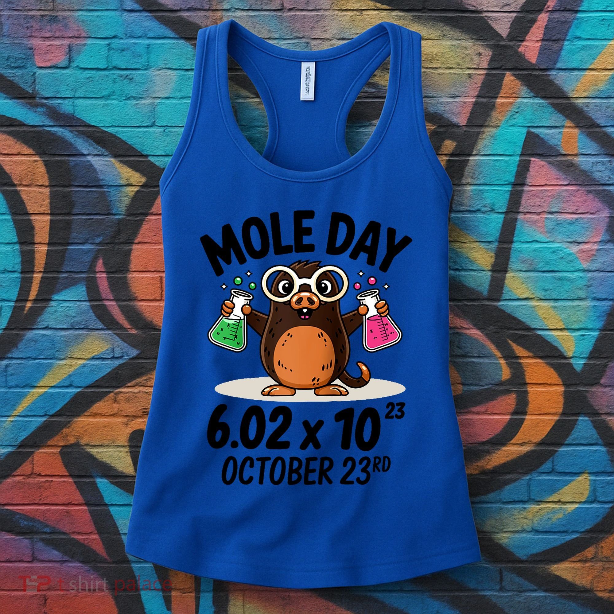 Mole Day Avogadros Number October 23rd Raglan Baseball Gift Women's Tank Top
