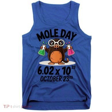 Mole Day Avogadros Number October 23rd Raglan Baseball Gift Tank Top