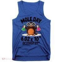 Mole Day Avogadros Number October 23rd Raglan Baseball Gift Tank Top thumb 0