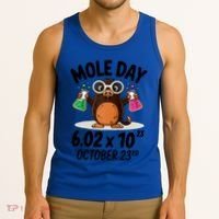Mole Day Avogadros Number October 23rd Raglan Baseball Gift Tank Top thumb 3