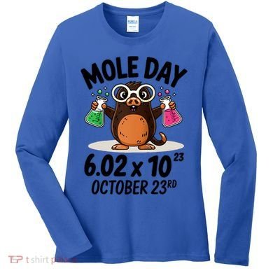 Mole Day Avogadros Number October 23rd Raglan Baseball Gift Women's Long Sleeve Shirt