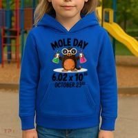 Mole Day Avogadros Number October 23rd Raglan Baseball Gift Kids Hoodie thumb 3