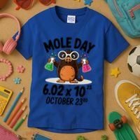 Mole Day Avogadros Number October 23rd Raglan Baseball Gift Kids T-Shirt thumb 3