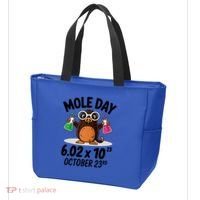 Mole Day Avogadros Number October 23rd Raglan Baseball Gift Tote Bag thumb 3