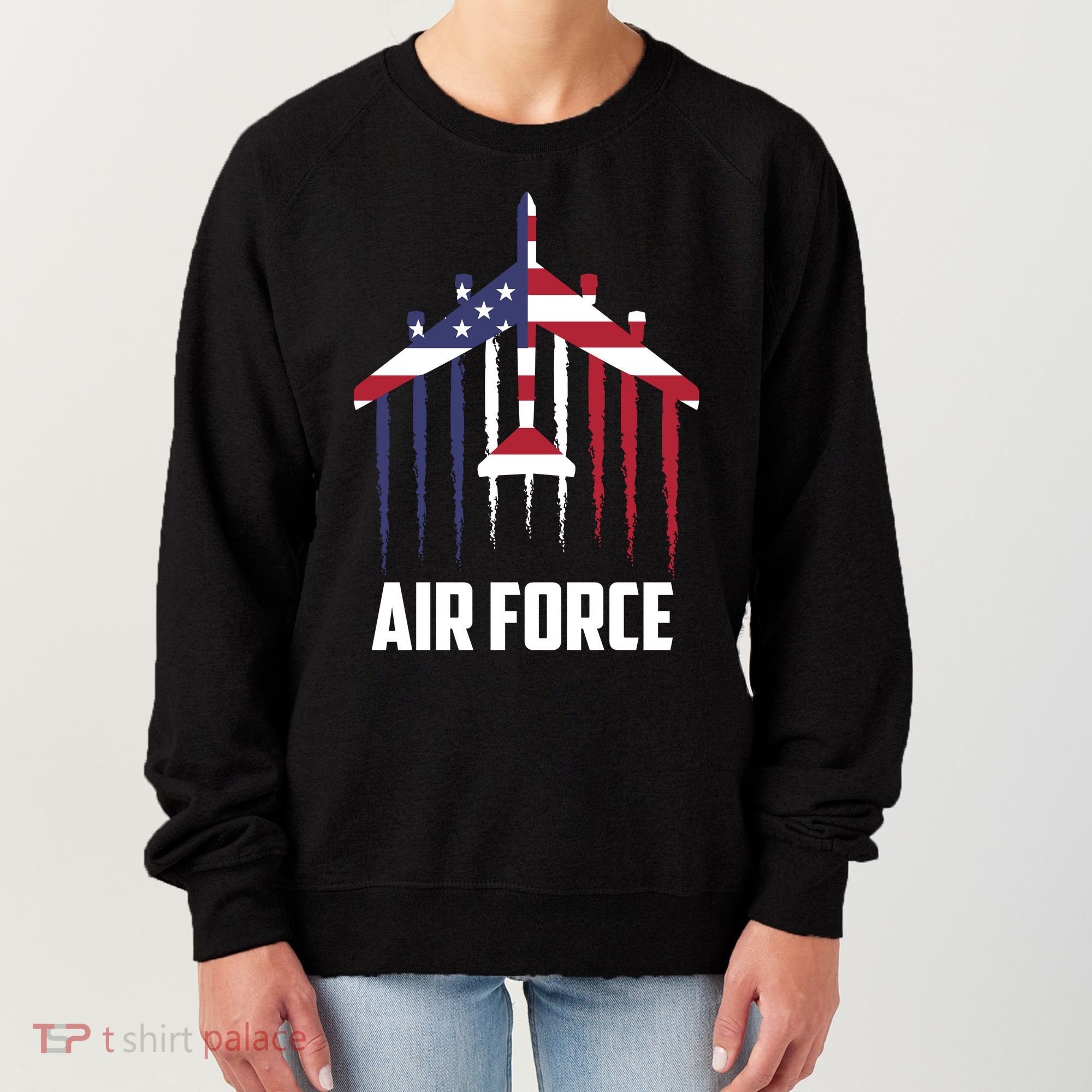 Memorial Day Air Force B52 Bomber American Women's Sweatshirt