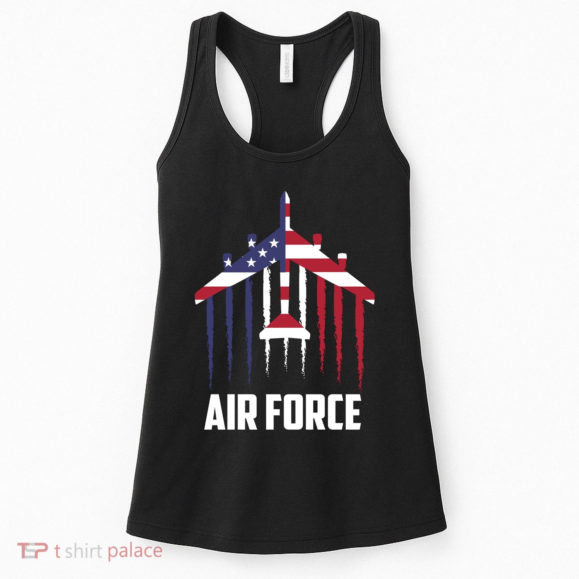 Memorial Day Air Force B52 Bomber American Women's Tank Top