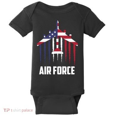 Memorial Day Air Force B52 Bomber American Baby Bodysuit