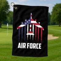 Memorial Day Air Force B52 Bomber American Golf Towel thumb 1