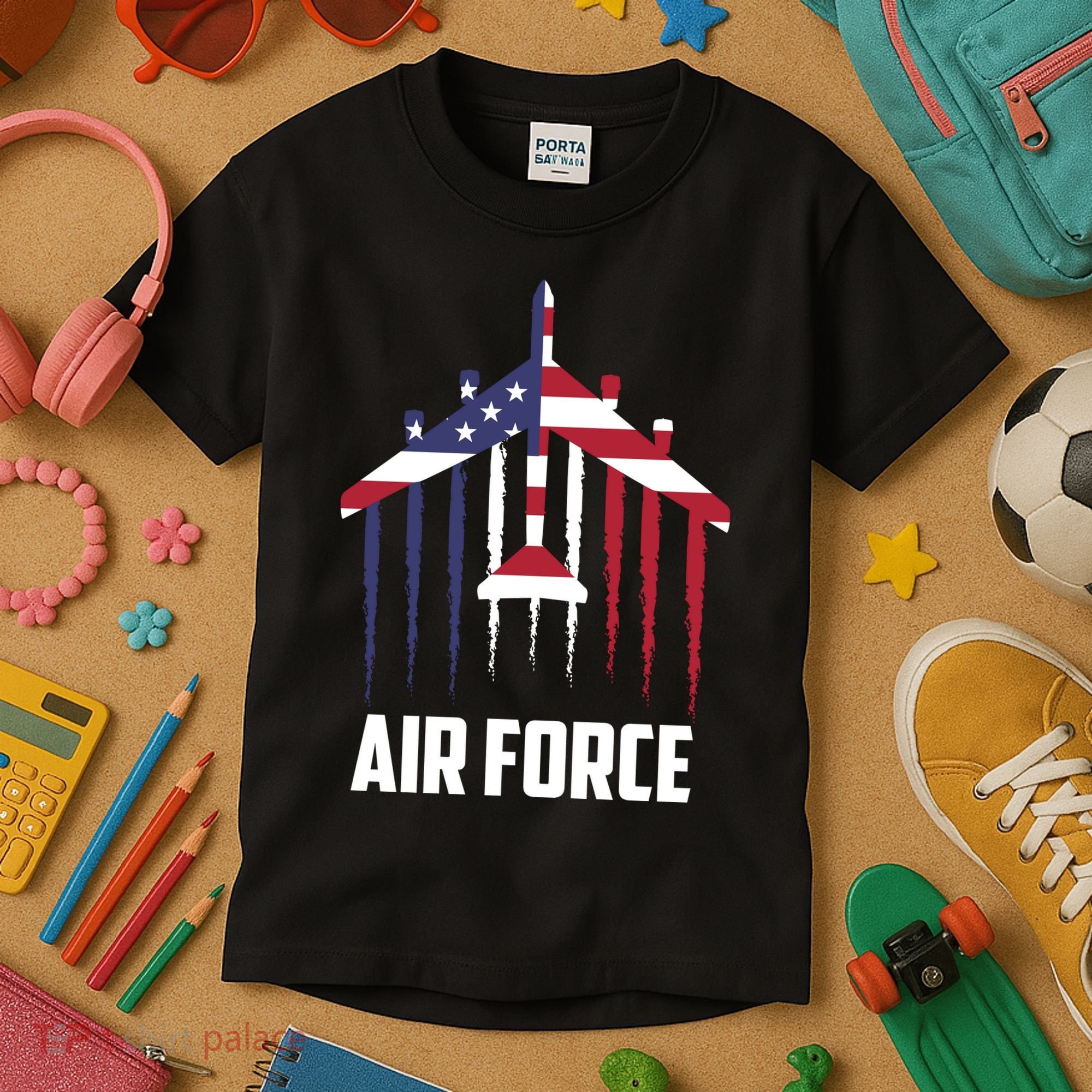 Memorial Day Air Force B52 Bomber American Kids T-Shirt