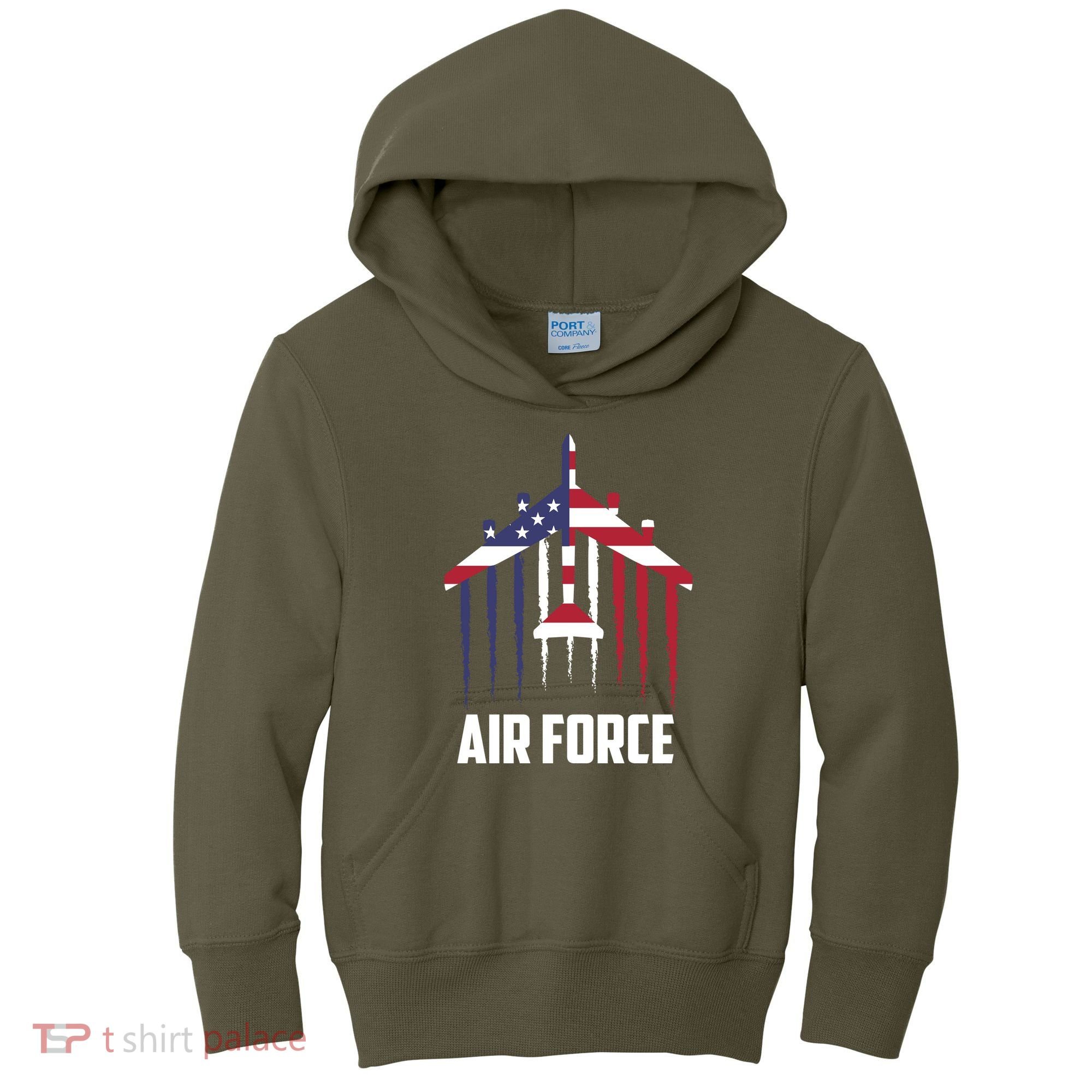 Memorial Day Air Force B52 Bomber American Kids Hoodie