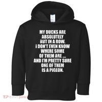 My Ducks Are Absolutely Not In A Row Pigeon Toddler Hoodie thumb 0