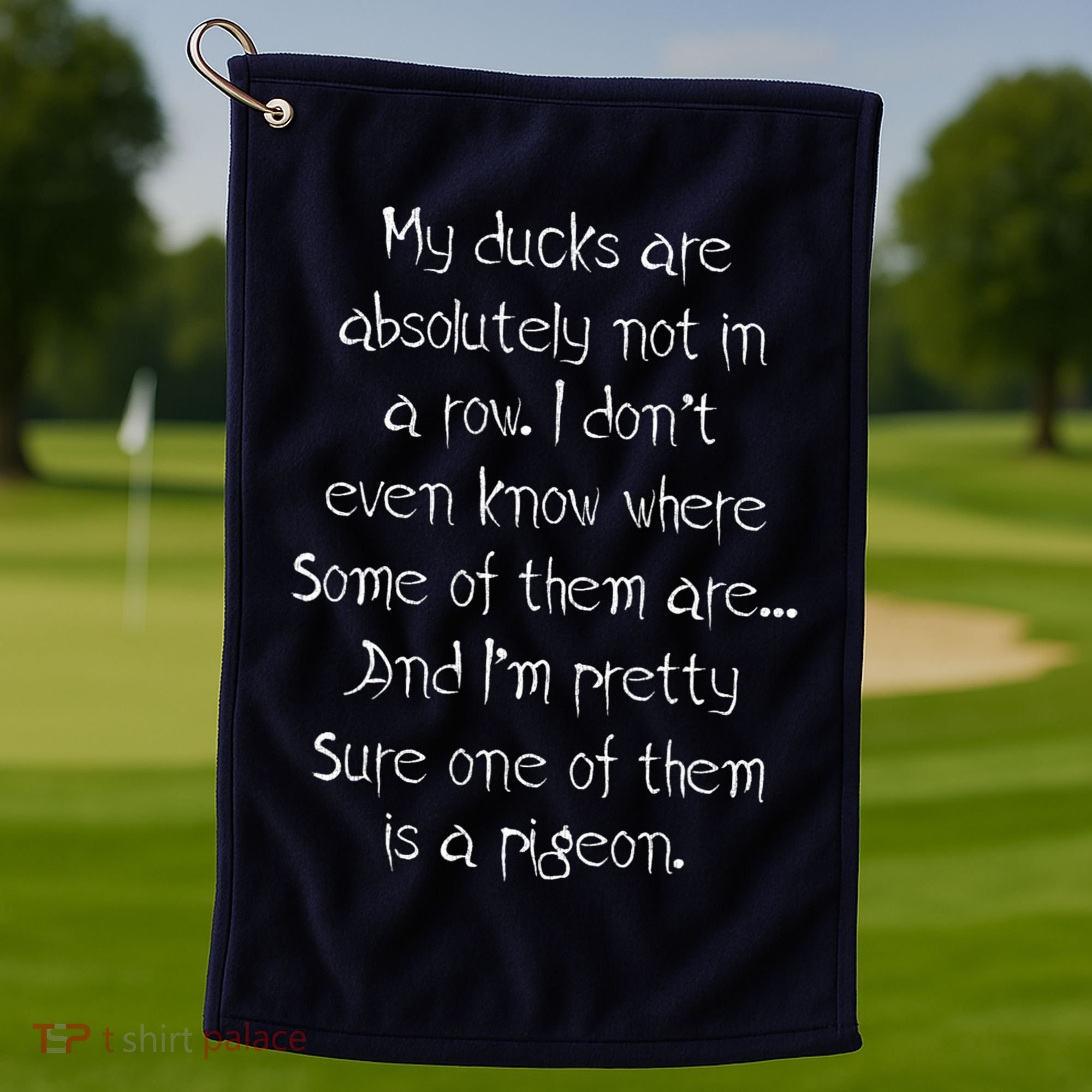 My Ducks Are Absolutely Not In A Row Pigeon Golf Towel