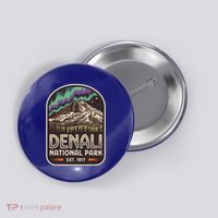 Mount Denali Alaska Mountain Denali National Park Button thumb 0
