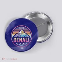 Mount Denali Alaska Mountaineer Climbing Button thumb 0