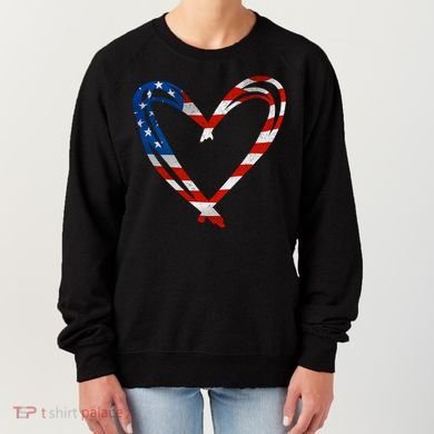Memorial Day And 4th July Partiotic Heart Gift Women's Sweatshirt