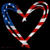 Memorial Day And 4th July Partiotic Heart Gift Women's Hoodie thumb 2