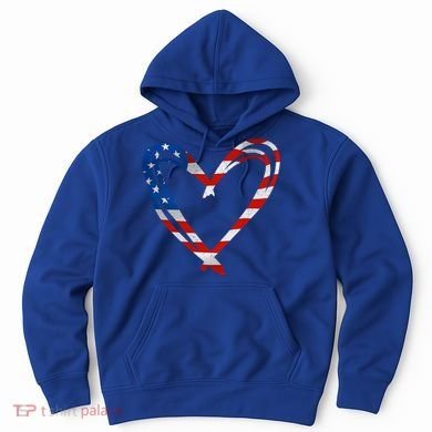 Memorial Day And 4th July Partiotic Heart Gift Hoodie
