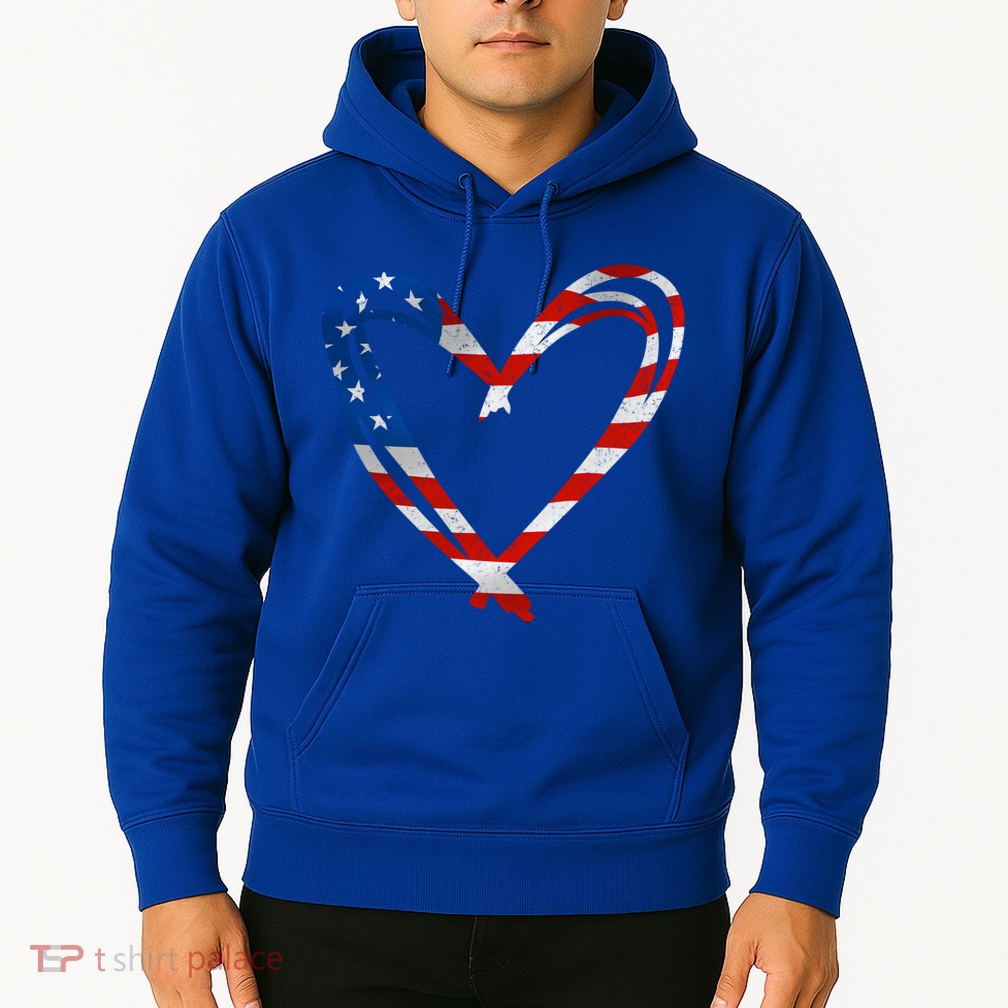 Memorial Day And 4th July Partiotic Heart Gift Hoodie