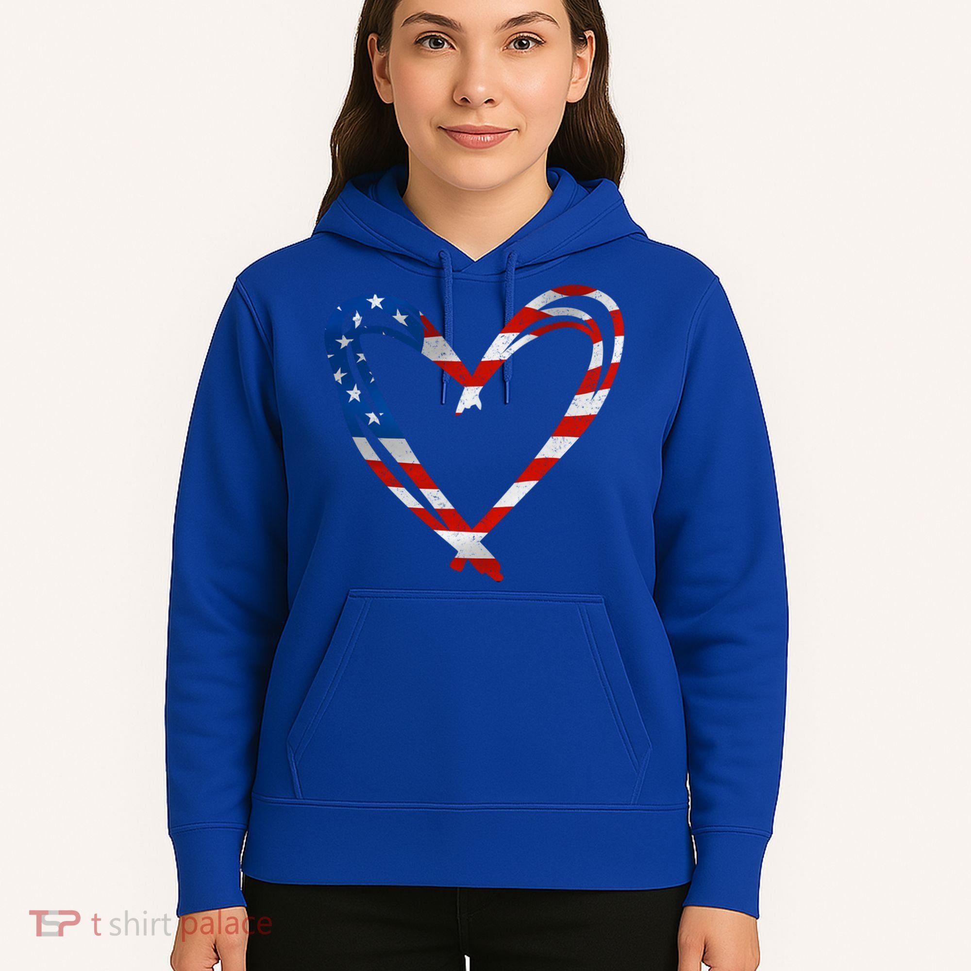 Memorial Day And 4th July Partiotic Heart Gift Hoodie