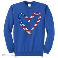 Memorial Day And 4th July Partiotic Heart Gift Sweatshirt thumb 0