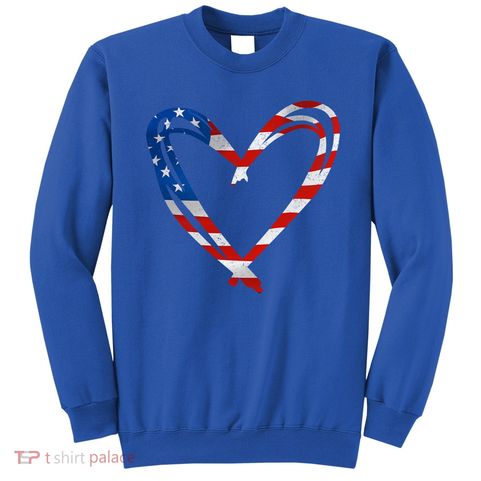 Memorial Day And 4th July Partiotic Heart Gift Sweatshirt