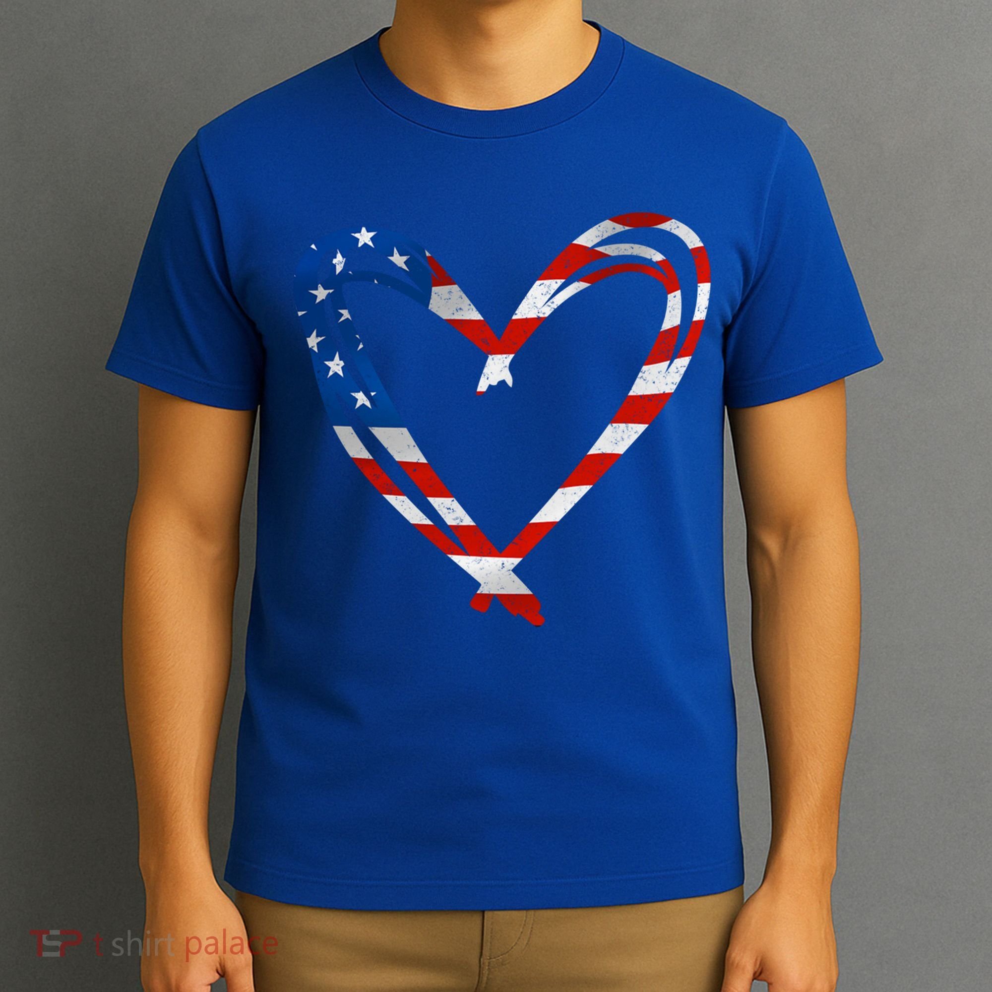 Memorial Day And 4th July Partiotic Heart Gift T-Shirt