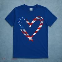 Memorial Day And 4th July Partiotic Heart Gift T-Shirt thumb 5