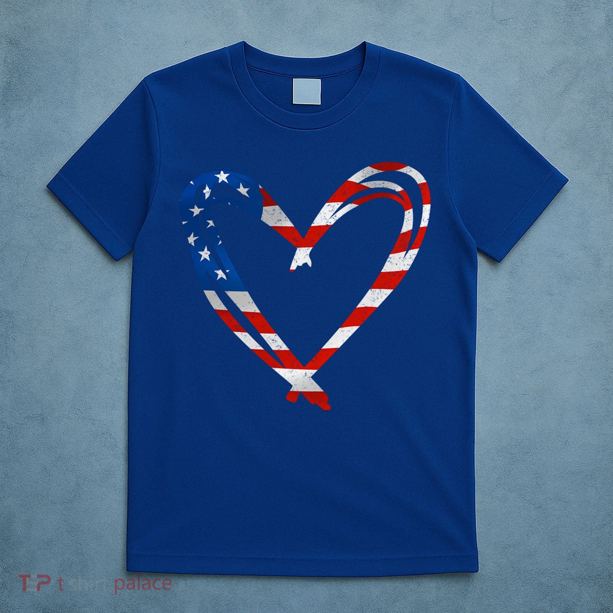 Memorial Day And 4th July Partiotic Heart Gift T-Shirt