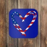 Memorial Day And 4th July Partiotic Heart Gift Coaster thumb 0