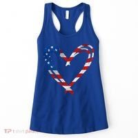 Memorial Day And 4th July Partiotic Heart Gift Women's Tank Top thumb 0
