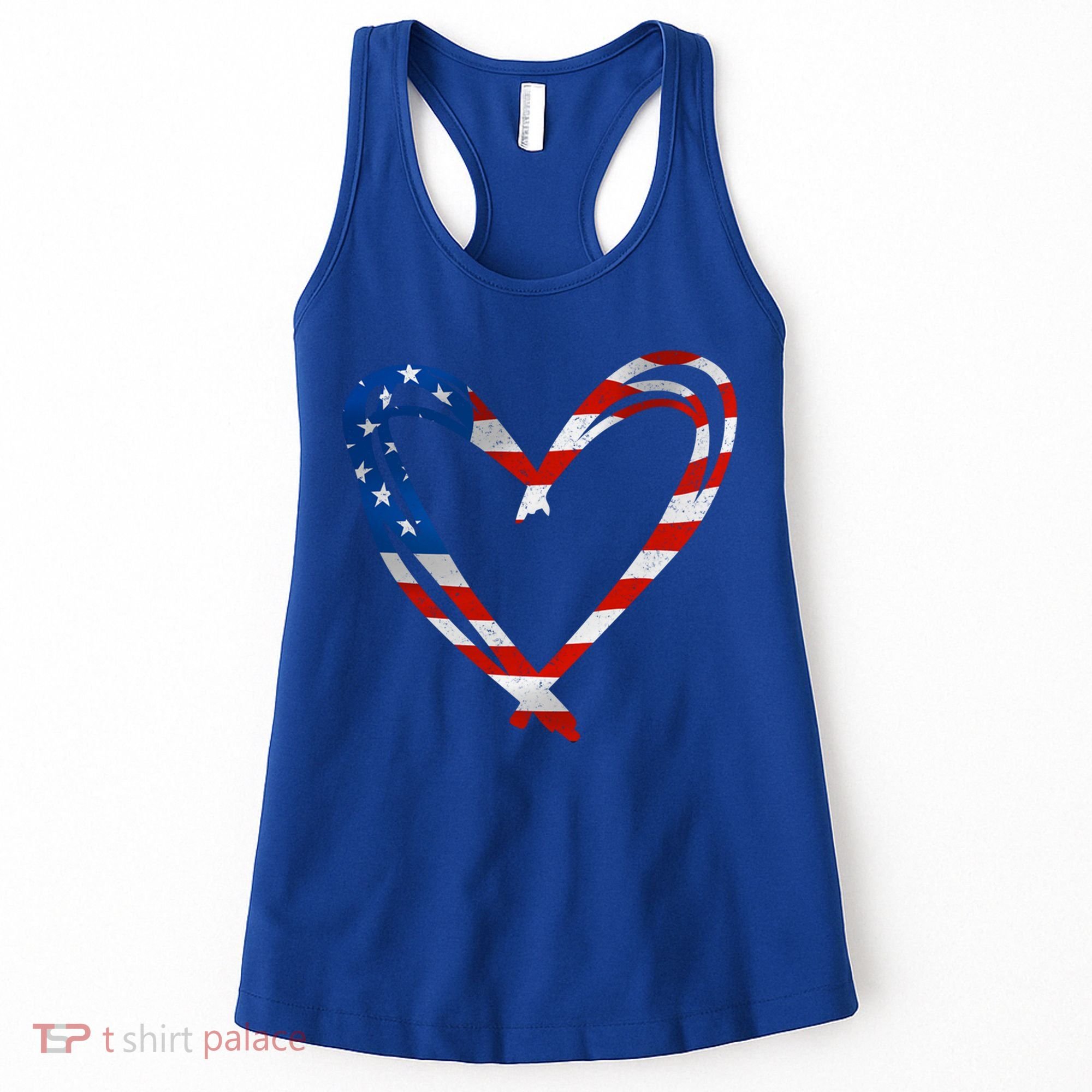 Memorial Day And 4th July Partiotic Heart Gift Women's Tank Top
