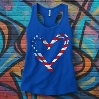 Memorial Day And 4th July Partiotic Heart Gift Women's Tank Top thumb 3