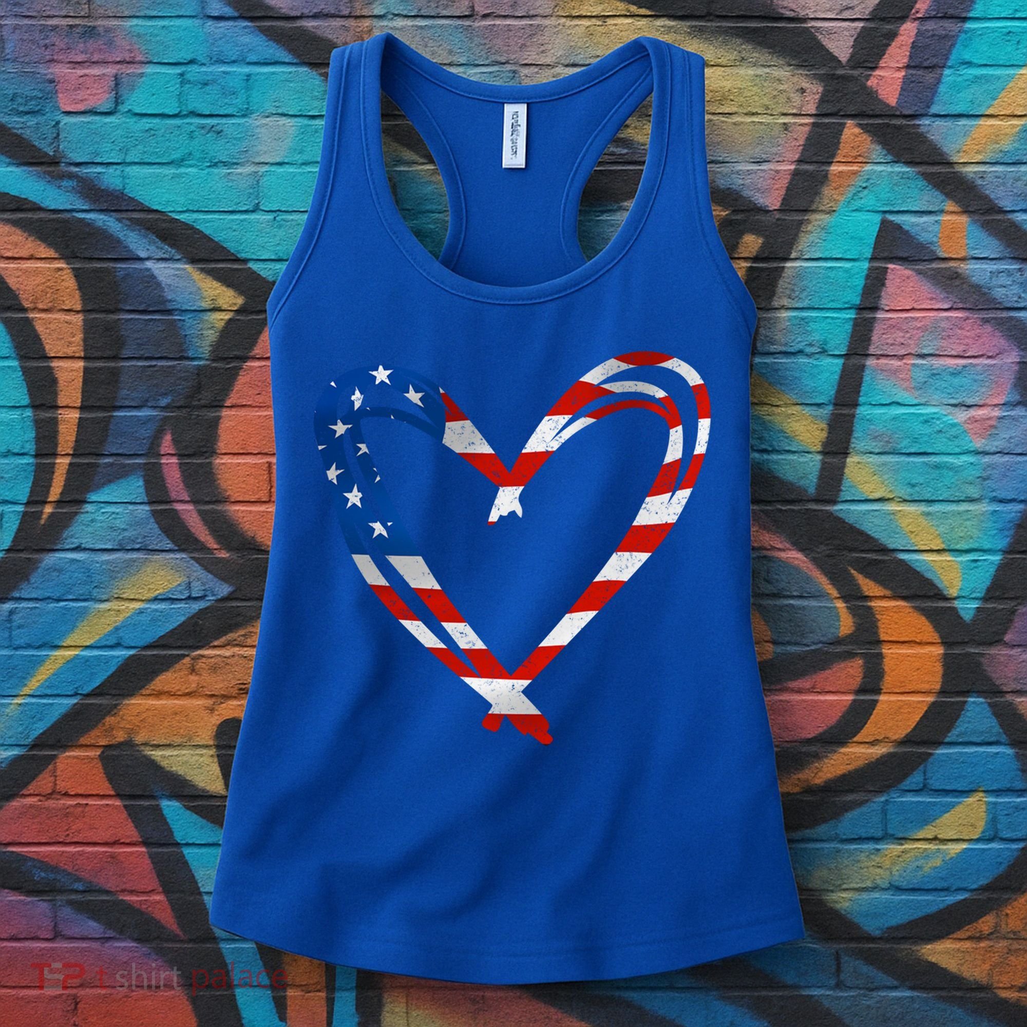 Memorial Day And 4th July Partiotic Heart Gift Women's Tank Top