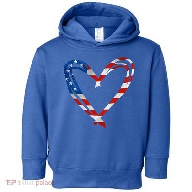 Memorial Day And 4th July Partiotic Heart Gift Toddler Hoodie